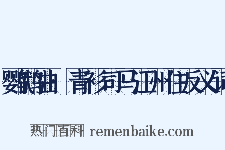 鹦鹉曲·青衫司马江州住反义词是什么意思的图片